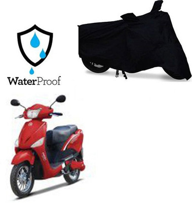 SRENTERPRISES Two Wheeler Cover for Hero(E Scoot, Black)