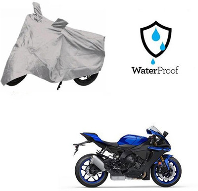 SRENTERPRISES Two Wheeler Cover for Yamaha(YZF R1, Silver)