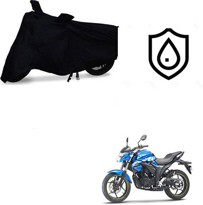 Mdstar Waterproof Two Wheeler Cover for Suzuki(Gixxer, Black)