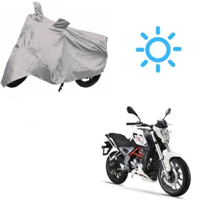 MOTOWORLD Waterproof Two Wheeler Cover for DSK Benelli(TNT 25, Silver)