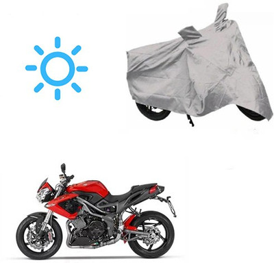 MOTOWORLD Two Wheeler Cover for DSK Benelli(TNT R, Silver)