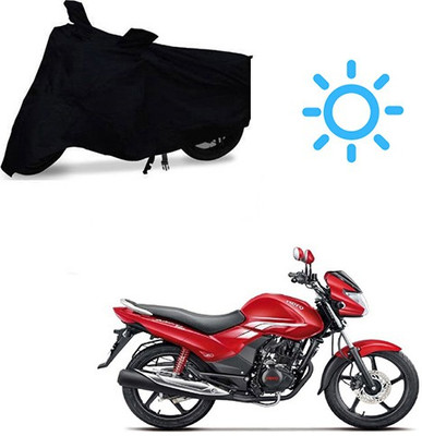 MOTOWORLD Two Wheeler Cover for Hero(Achiever, Black)