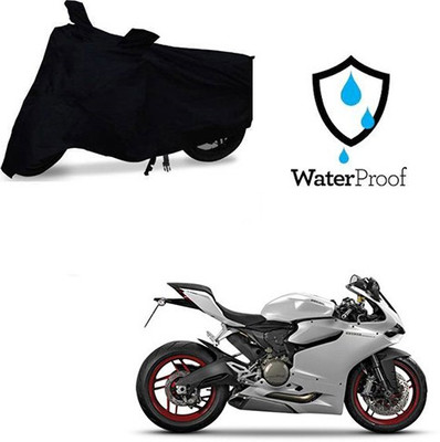 MOTOWORLD Waterproof Two Wheeler Cover for Ducati(899 Panigale, Black)