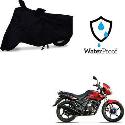 MOTOWORLD Waterproof Two Wheeler Cover for TVS(Flame DS 125, Black)