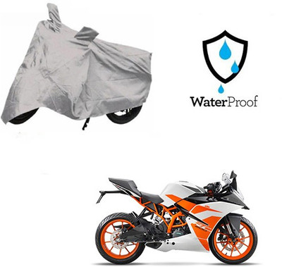 MOTOWORLD Waterproof Two Wheeler Cover for KTM(Duke 200, Silver)
