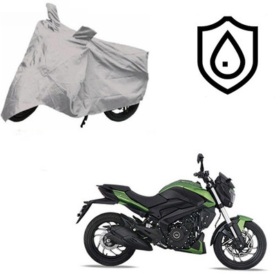 SRENTERPRISES Two Wheeler Cover for Bajaj(Dominar, Silver)