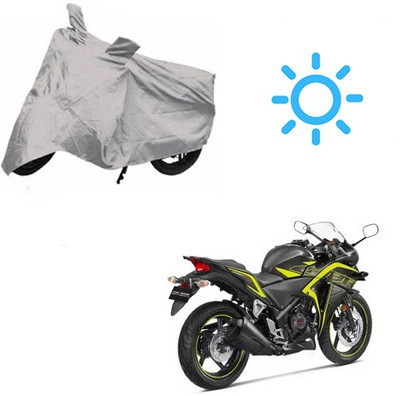 SRENTERPRISES Two Wheeler Cover for Honda(CBR 250R, Silver)