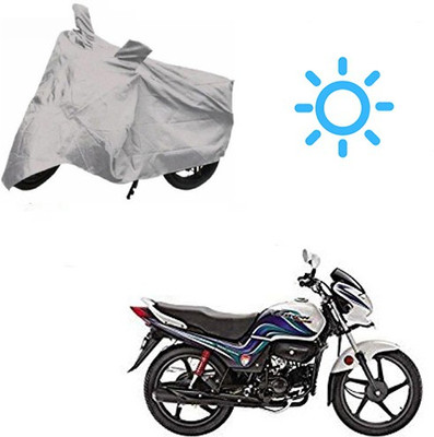 MOTOWORLD Waterproof Two Wheeler Cover for Hero(Passion Pro TR, Silver)