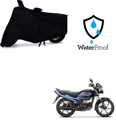MOTOWORLD Two Wheeler Cover for Honda(Passion Pro, Black)