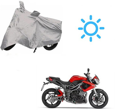 MOTOWORLD Two Wheeler Cover for DSK Benelli(TNT R, Silver)