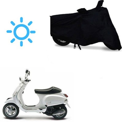 MMSSTAR Waterproof Two Wheeler Cover for Piaggio(Piaggio Vespa, Black)