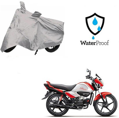MOTOWORLD Waterproof Two Wheeler Cover for Hero(Splendor I Smart, Silver)