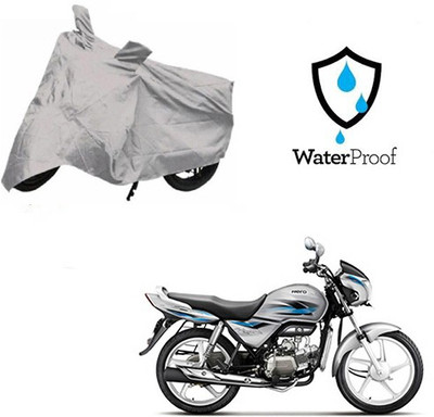 MOTOWORLD Waterproof Two Wheeler Cover for Hero(Splendor Pro, Silver)