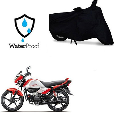 SRENTERPRISES Two Wheeler Cover for Hero(Splendor I Smart, Black)