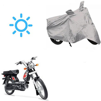 MOTOWORLD Waterproof Two Wheeler Cover for TVS(Heavy Duty Super XL, Silver)
