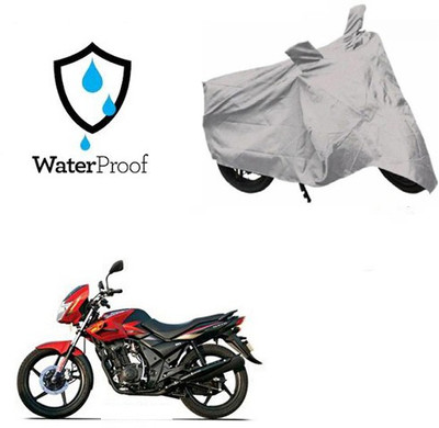SRENTERPRISES Two Wheeler Cover for TVS(Flame DS 125, Silver)