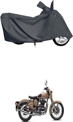 Wild Panther Two Wheeler Cover for Royal Enfield(Classic 500, Grey)