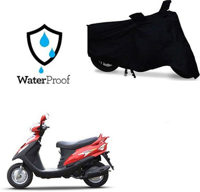 Mdstar Waterproof Two Wheeler Cover for Mahindra(Flyte, Black)