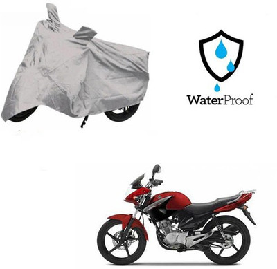 SRENTERPRISES Two Wheeler Cover for Yamaha(YBR 125, Silver)