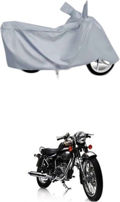 ZTech Two Wheeler Cover for Royal Enfield(Electra Delux, Silver)