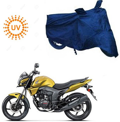 RPSENTTERPR Waterproof Two Wheeler Cover for Honda(CB Trigger, Blue)