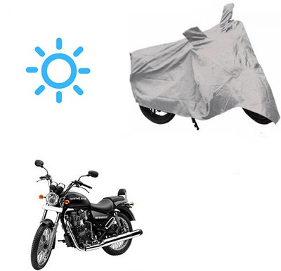 SRENTERPRISES Two Wheeler Cover for Royal Enfield(Thunderbird 350, Silver)