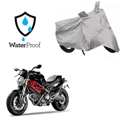 SRENTERPRISES Two Wheeler Cover for Ducati(Monster 796 S2R, Silver)