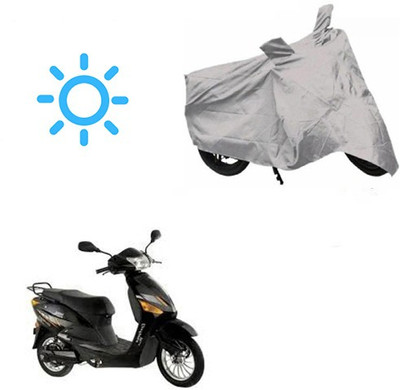 SRENTERPRISES Two Wheeler Cover for Hero(Electric Zippy, Silver)
