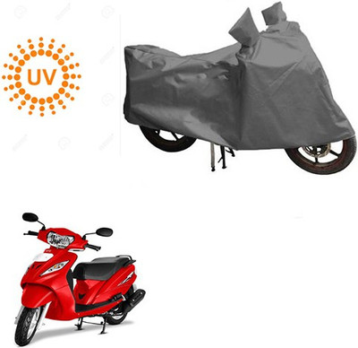 RPSENTTERPR Waterproof Two Wheeler Cover for TVS(Wego, Grey)