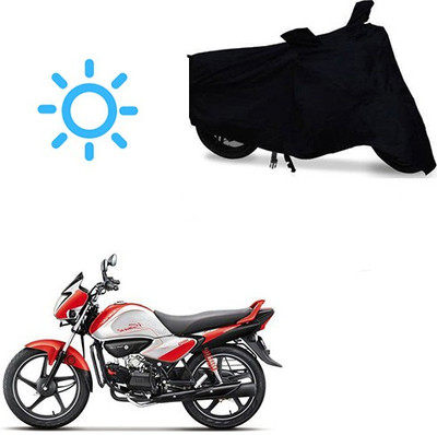 MOTOWORLD Two Wheeler Cover for Hero(Splendor I Smart, Black)
