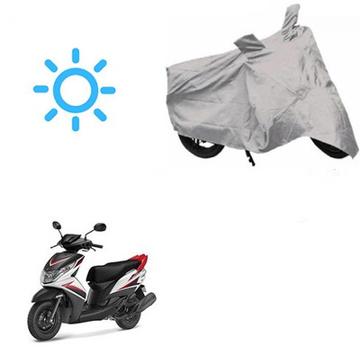 SRENTERPRISES Two Wheeler Cover for Yamaha(Ray Z, Silver)