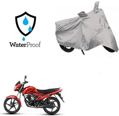 SRENTERPRISES Two Wheeler Cover for Suzuki(Hayate, Silver)