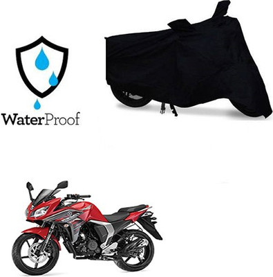 SRENTERPRISES Two Wheeler Cover for Yamaha(Fazer, Black)