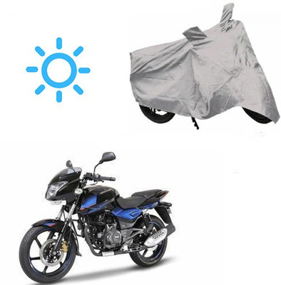 MOTOWORLD Waterproof Two Wheeler Cover for Bajaj(Pulsar 150 DTS-i, Silver)