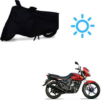 MOTOWORLD Waterproof Two Wheeler Cover for TVS(Flame DS 125, Black)