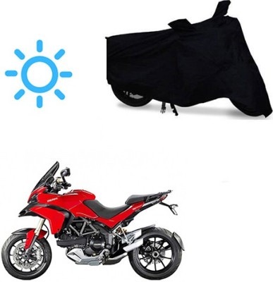 Mdstar Waterproof Two Wheeler Cover for Ducati(Multistrada, Black)