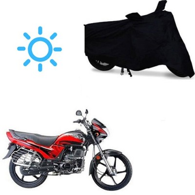 SRENTERPRISES Two Wheeler Cover for Honda(Passion Plus, Black)