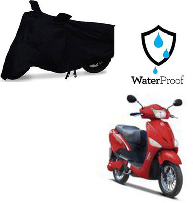 SRENTERPRISES Two Wheeler Cover for Hero(E Scoot, Black)