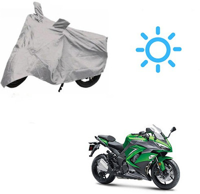 SRENTERPRISES Two Wheeler Cover for Kawasaki(Ninja 1000, Silver)