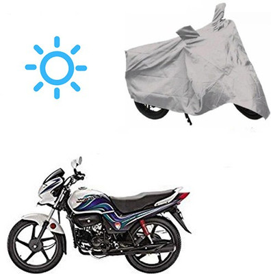 MOTOWORLD Waterproof Two Wheeler Cover for Hero(Passion Pro TR, Silver)