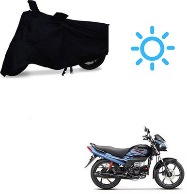 MOTOWORLD Two Wheeler Cover for Honda(Passion Pro, Black)