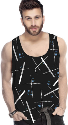 Tripr Men Vest Black (Pack of 4)