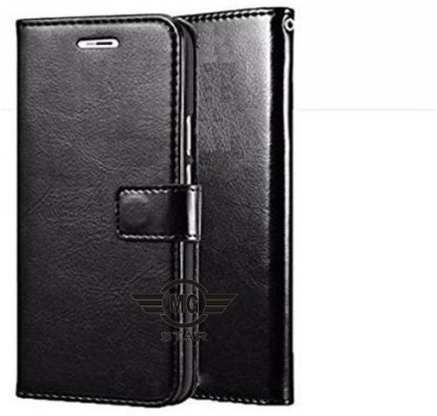 MG Star Flip Cover for Realme X7 Pro PU Leather Vintage Case with Card Holder and Magnetic Stand(Black, Shock Proof, Pack of: 1)