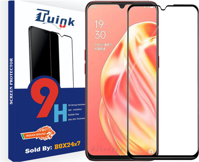 Tuink Edge To Edge Tempered Glass for Oppo F15(Pack of 1)