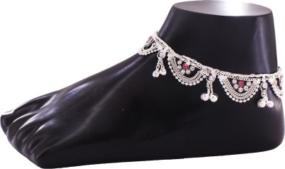 Guarantee Ornament House Traditional Ethnic Contemporary Latest Design Fancy Foot Jewellery Chain Metal Anklet(Pack of 2)