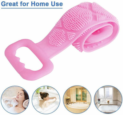 GLowcent Extra Long Silicone Body Scrubber Belt Back Exfoliating Scrubber for Shower G16