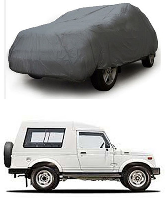 W proof Car Cover For Maruti Suzuki Gypsy King (Without Mirror Pockets)(Grey)