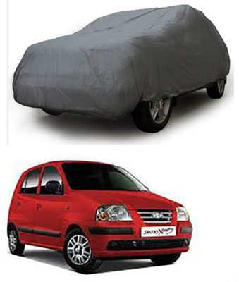 W proof Car Cover For Hyundai Santro Xing (Without Mirror Pockets)(Grey)
