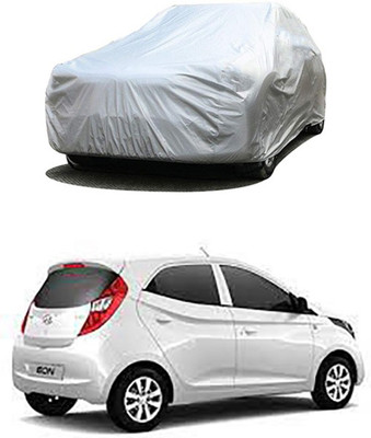 W proof Car Cover For Hyundai Eon (Without Mirror Pockets)(Silver)