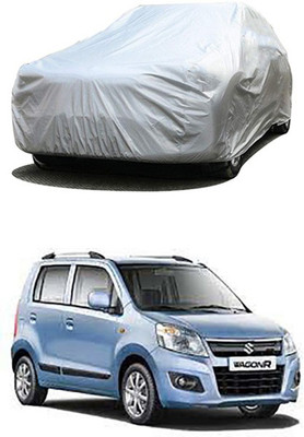 W proof Car Cover For Maruti Suzuki Wagon R 1.0 (Without Mirror Pockets)(Silver)